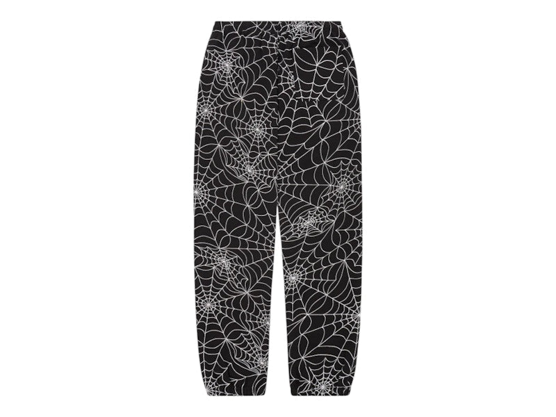 Sp5der Embroidered AOP Sweatpant Black