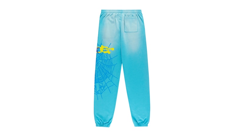 Sp5der Heavy Web Sweatpant Cyan