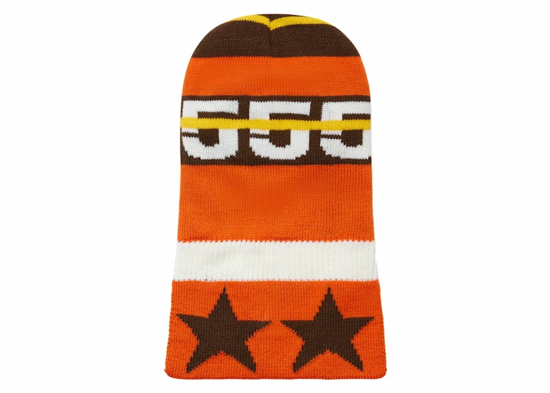 Sp5der Jacquard Knit Balaclava Orange