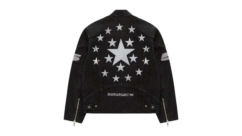 Sp5der Motorsport Denim Jacket Black