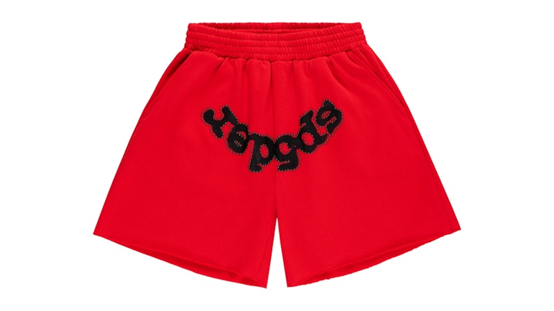 Sp5der OG Studded Sweatshort Red