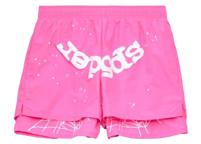 Sp5der OG Web Double Layer Short Pink