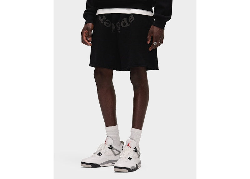 Sp5der OG Web V2 Phantom Sweatshort Black