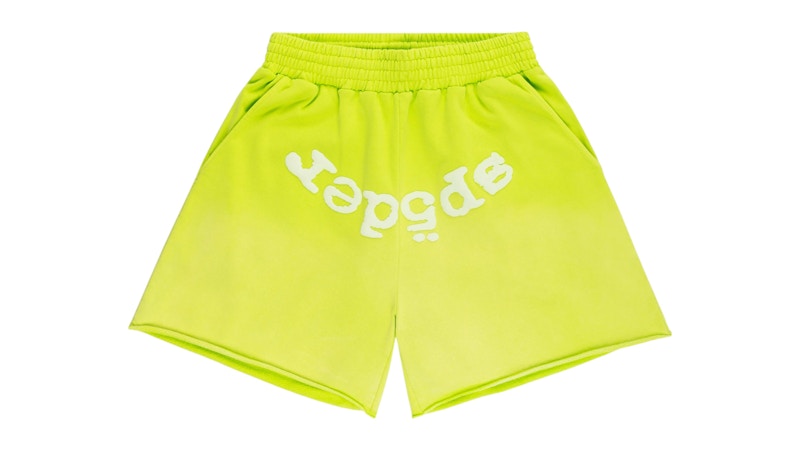 Sp5der OG Web V2 Sweatshort Acid Green