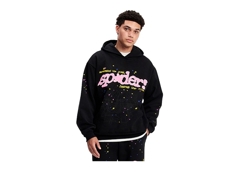 Sp5der P*NK V2 Hoodie Black