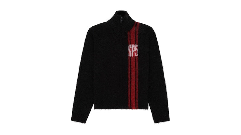 Sp5der Rally Knit Zip Sweater Black