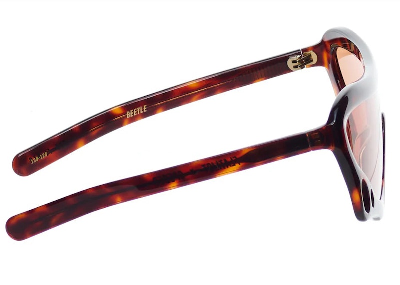 Sp5der SP5 X Flatlist Eyewear "Beetle" Sunglasses Brown Havana