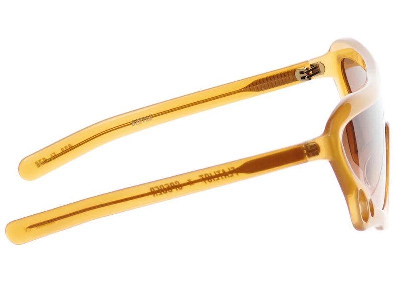 Sp5der SP5 X Flatlist Eyewear "Beetle" Sunglasses Milky Amber