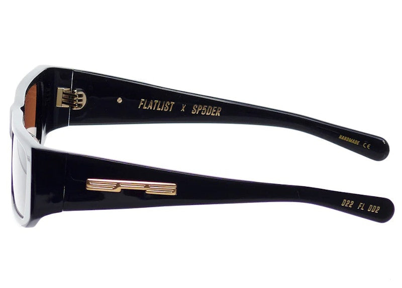Sp5der SP5 X Flatlist Eyewear "Slug" Sunglasses Black