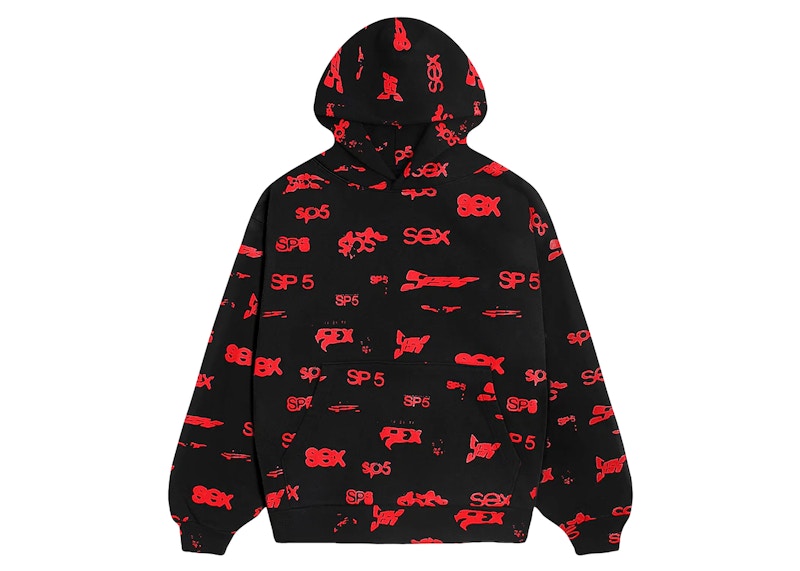 Sp5der Sex AOP Hoodie Black