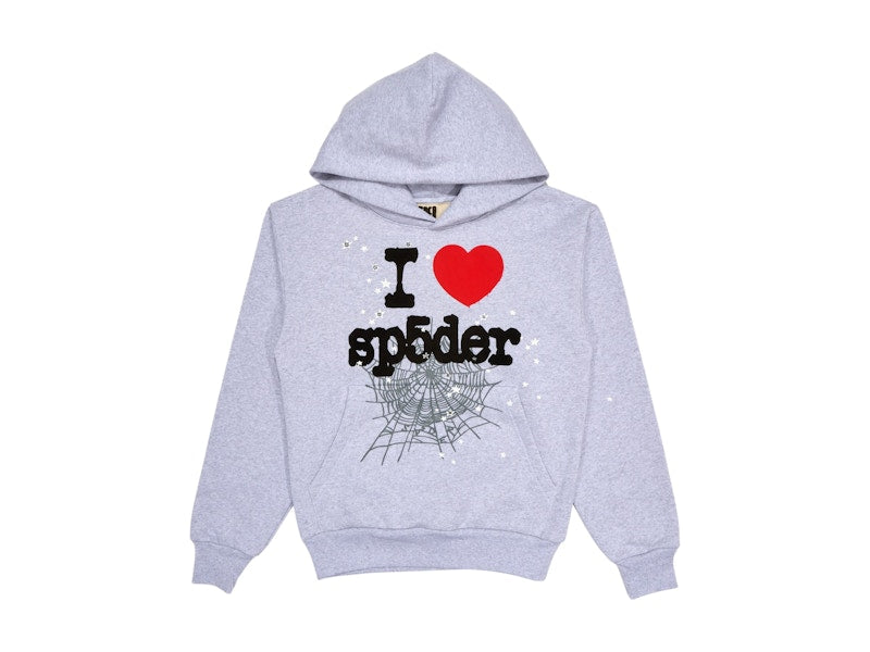 Sp5der Souvenir Hoodie Heather Grey