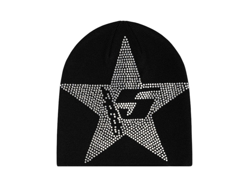 Sp5der Star Rhinestone Skully Black