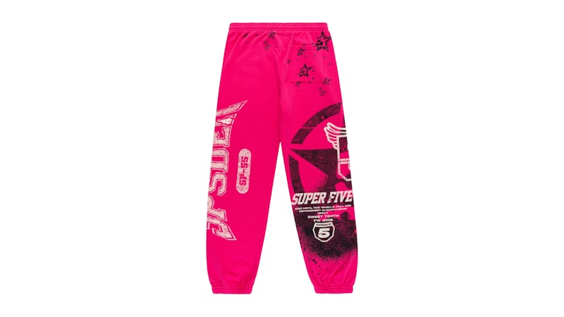 Sp5der Stencil Sweatpant Pink