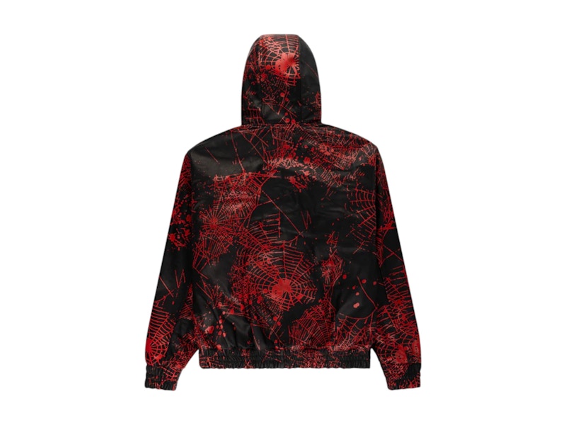 Sp5der V2 Web Leather Jacket Black