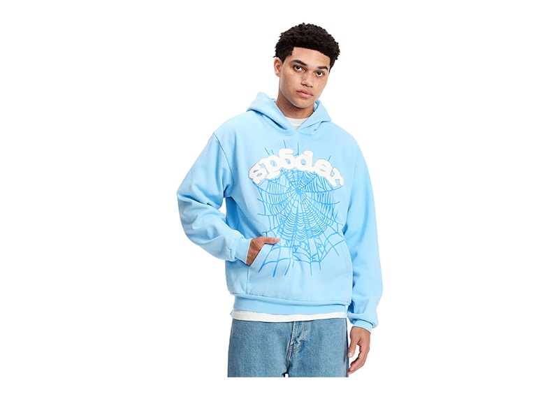 Sp5der Web Hoodie Sky Blue
