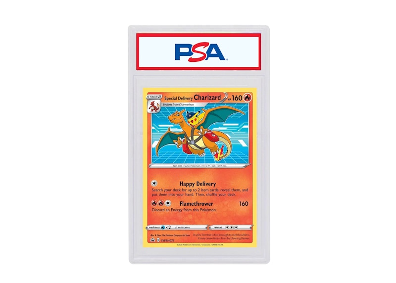 Special Delivery Charizard-Holo 2022 Pokémon Sword & Shield Pokemon Center United Kingdom Promo SWSH#075 (PSA or BGS Graded)