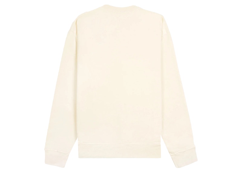 Sporty & Rich Avant Garde Logo Crewneck Cream/Merlot