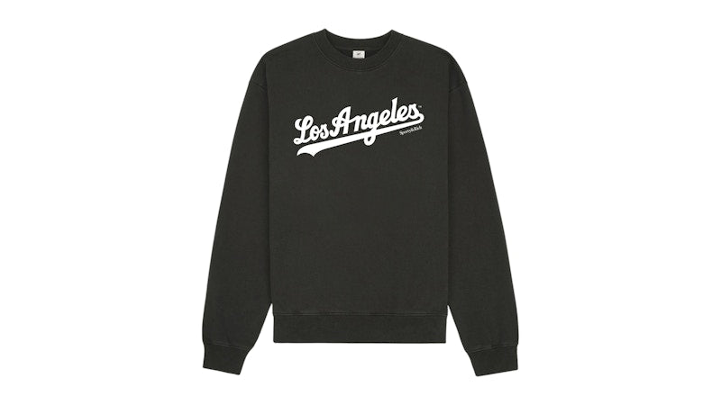 Sporty & Rich Dodgers Crewneck Faded Black/White