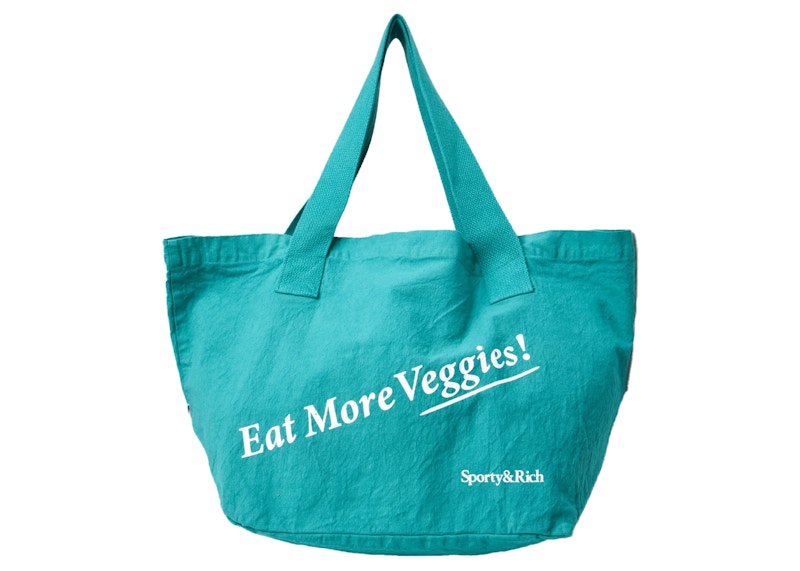 Sporty & Rich Eat Veggies Tote Green