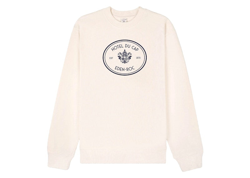Sporty & Rich Eden Crest Crewneck Cream/Navy