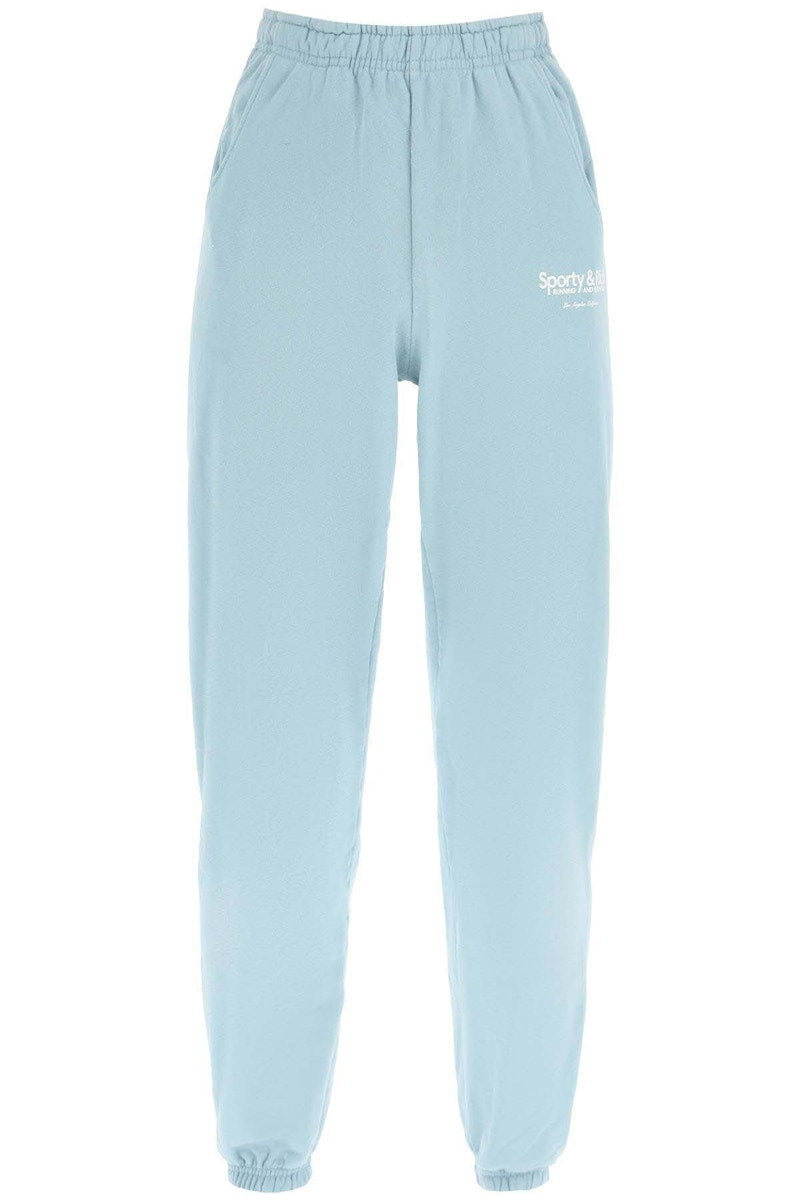 Sporty & Rich Running and Health Club Sweatpants Soft Blue/White