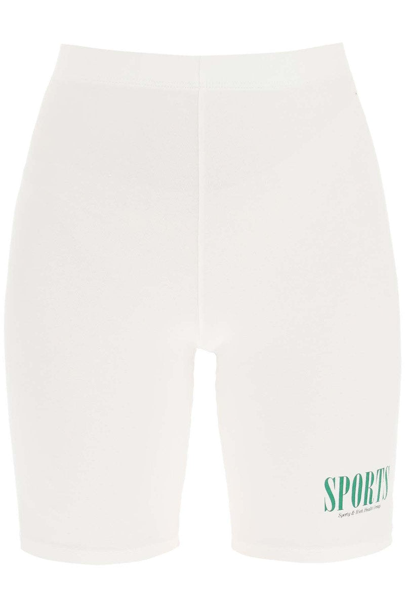 Sporty & Rich Sports Biker Shorts White/Green