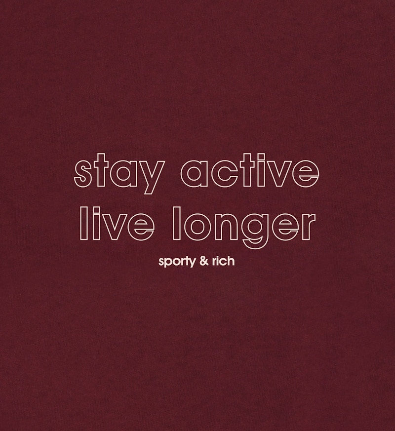 Sporty & Rich x adidas Originals Stay Active Hoodie Merlot/Cream