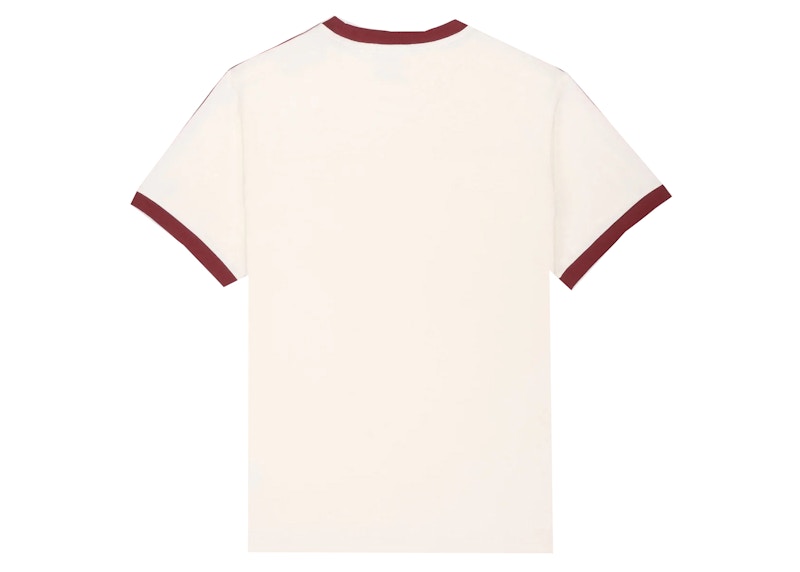 Sporty & Rich x adidas Ringer Tee Cream/Merlot
