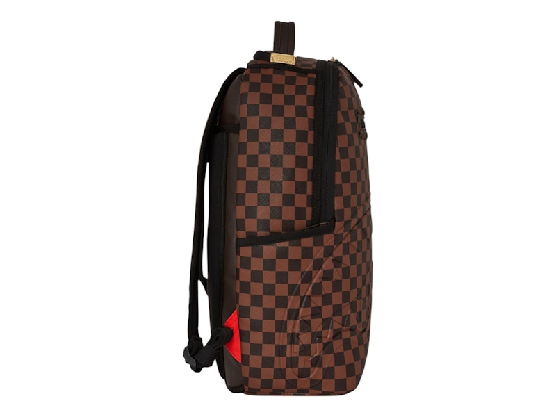 Sprayground Core Emboss Check Backpack Backpack Brown Black