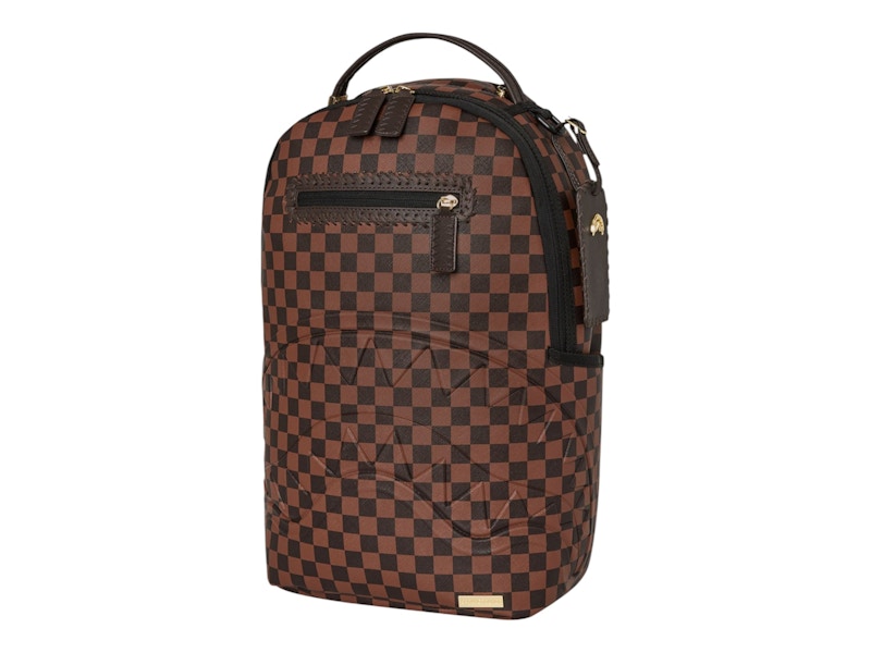 Sprayground Core Emboss Check Backpack Backpack Brown Black