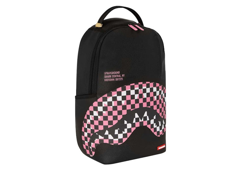 Sprayground Fly Knit Mouth DLX Satin Backpack Black/Pink