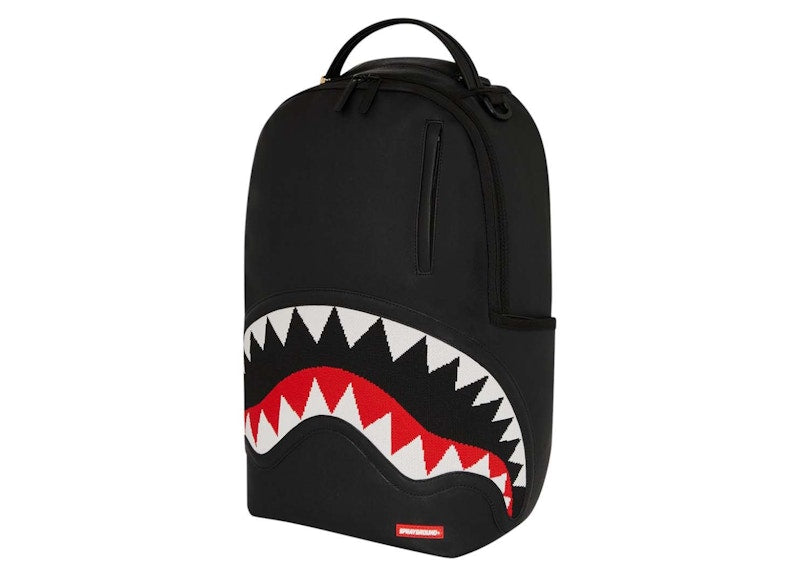 Sprayground Fly Knit Mouth DLX Satin Backpack Black/Red