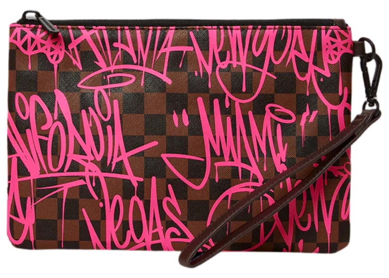 Sprayground Jetgraphix Sharks In New York Crossover Clutch Brown/Pink