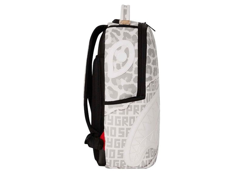Sprayground Leopard Burner Embossed DLXSV Backpack White/Grey