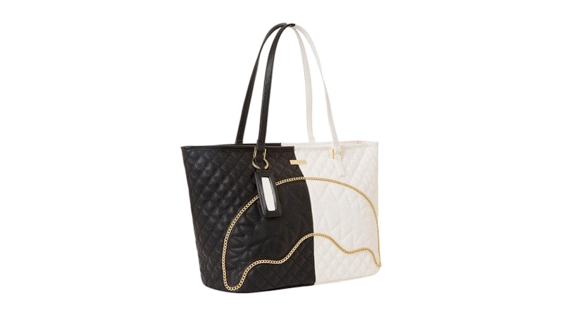 Sprayground Leveled Up Split Quilt Shark Tote Multicolor