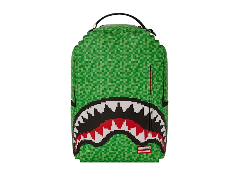 Sprayground Minecraft Creeper Shark Backpack Green