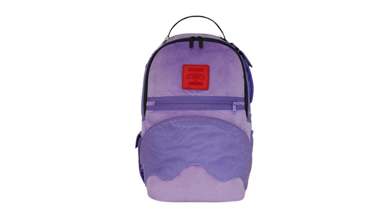 Sprayground Nooo Way!!! A Reversible Backpack Purple Velour To Og Sharks In Paris Backpack Multicolor