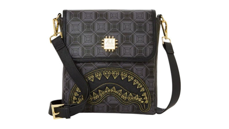 Sprayground Obsidian Stunner A.I.6 Sandflower Collab Large Sling Multicolor