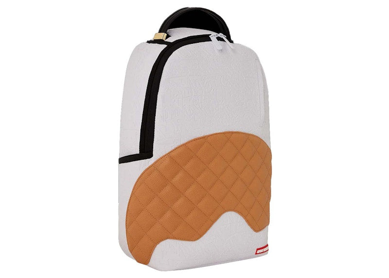 Sprayground Paris Embossed Cognac DLXSV Backpack White/Brown