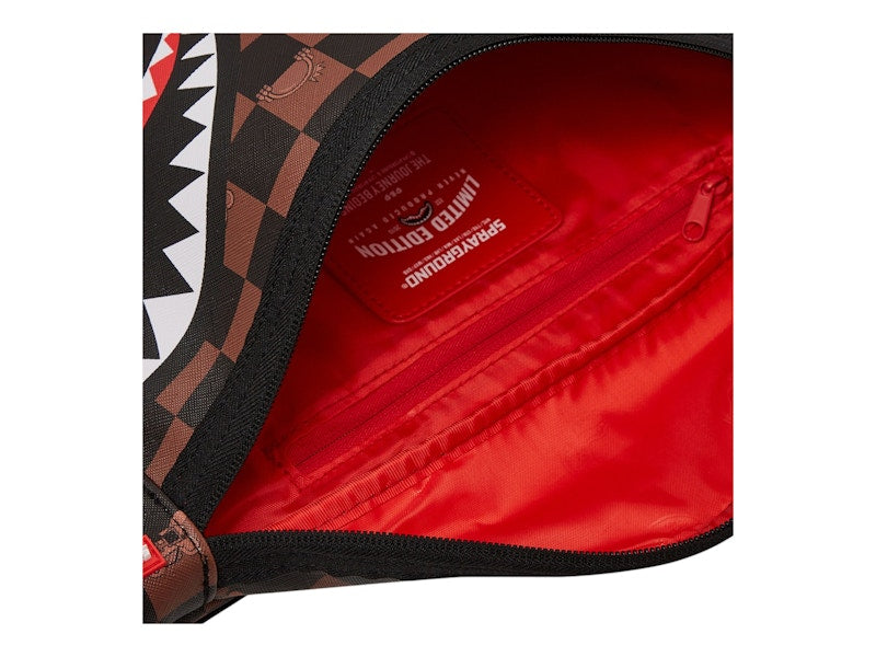 Sprayground Peeking Character Check Savage Bumbag Black Brown