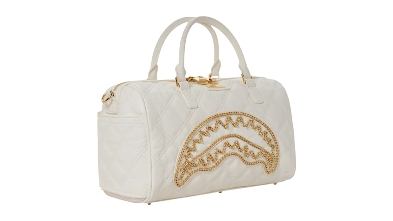 Sprayground Riviera Le Blanc Gold Chain Shark Mini Duffle Multicolor