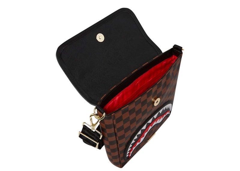 Sprayground Sawtooth Sharks in Paris Messenger Sling Brown