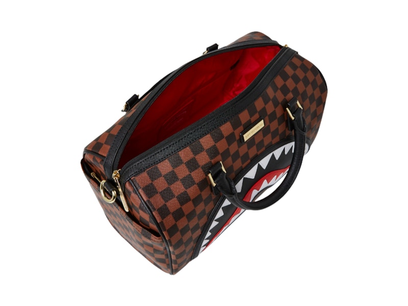 Sprayground Sawtooth Sharks in Paris Mini Duffle Brown
