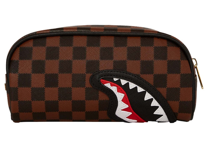 Sprayground Sawtooth Sharks in Paris Pencil Pouch Brown