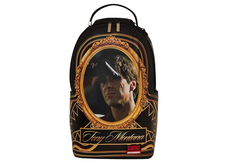 Sprayground Scarface I See Every Move Binoculars Tony Montana Backpack Black/Gold