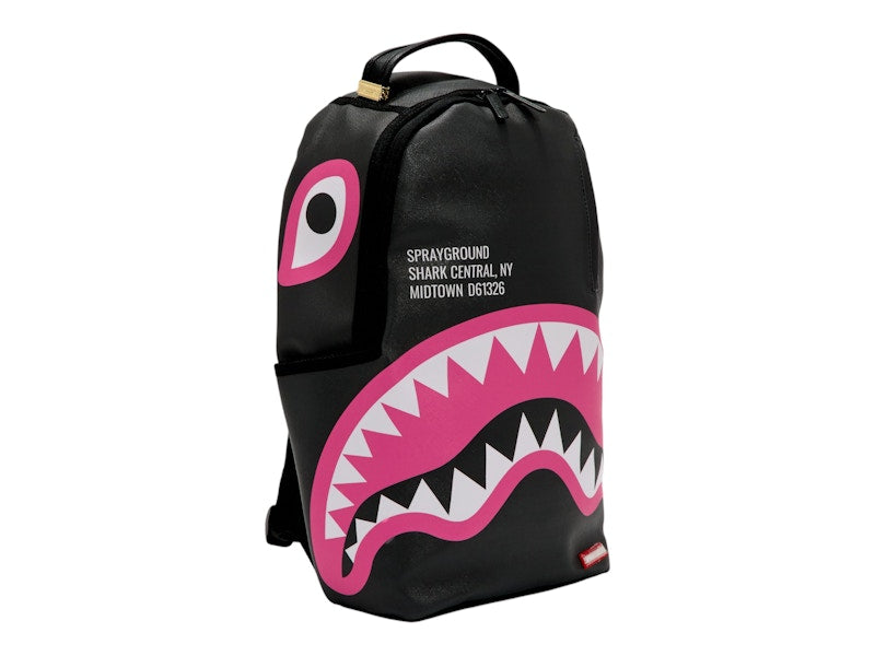 Sprayground Shark Central Pink DLXSV Backpack Black/Pink