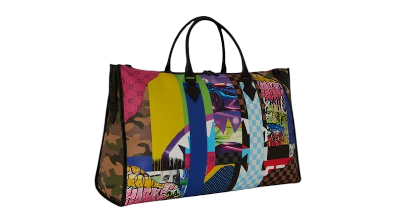 Sprayground Shark Masterpieces Pyramid Large Duffle Multicolor