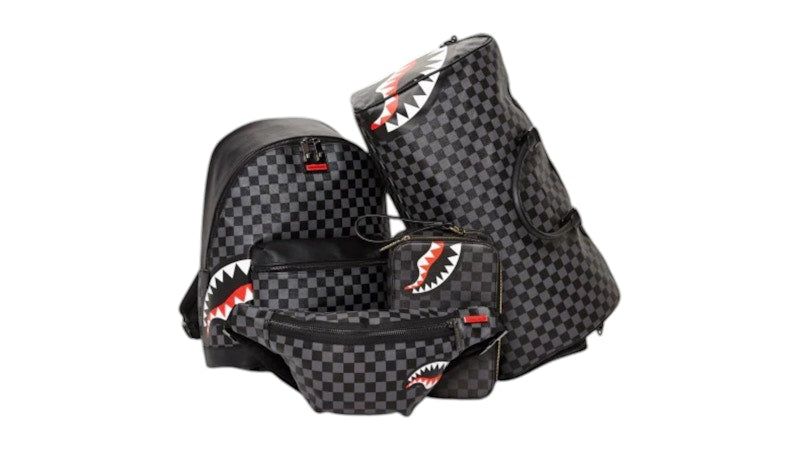 Sprayground Sharks In Paris (Black Checkered Edition) Crossbody Multicolor