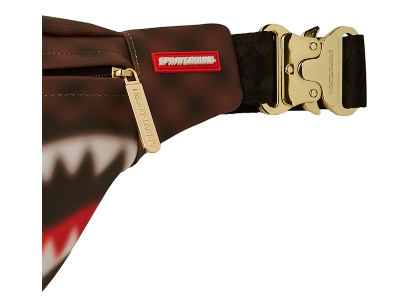 Sprayground Sharks In Paris Blur Savvy Crossbody Crossbody Black Brown
