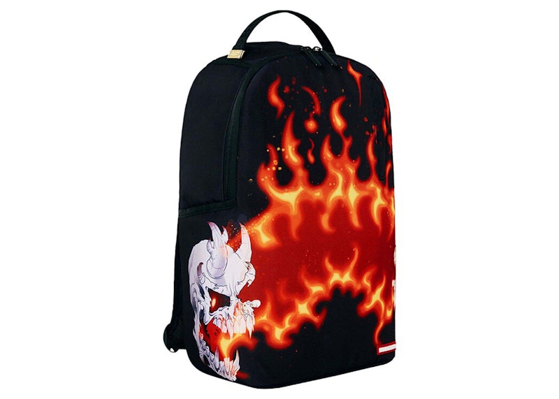 Sprayground Skull Destroyer (DLXSR) Backpack Black/Red-Orange